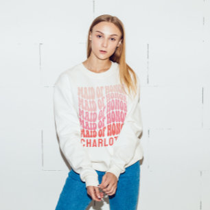 Maid of honor Rosa, modern girly retro 60:s enkla T Shirt