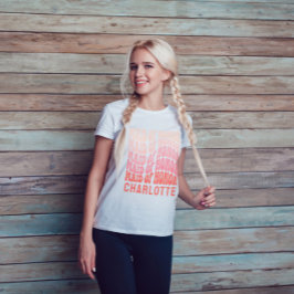 Maid of honor Rosa, modern girly retro 60:s enkla T Shirt