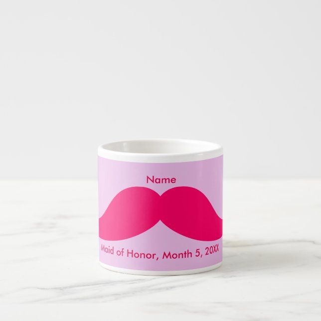 Maid of honor Rosa Mustache Espresso Mugg Espressomugg (Framsidan)