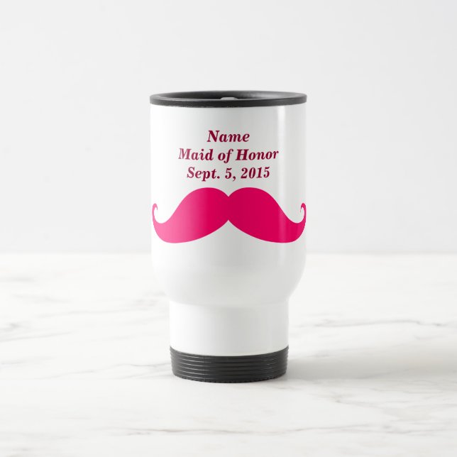 Maid of honor Rosa Mustache Travel/Commuter Mugg (Center)