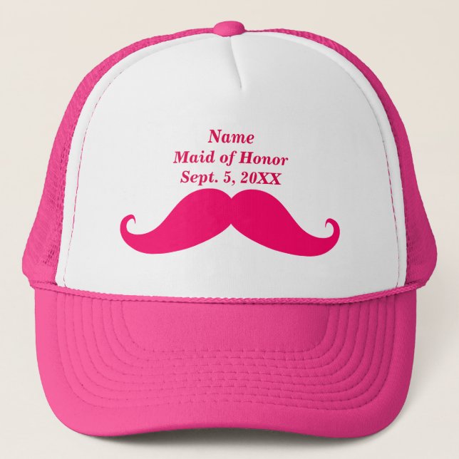 Maid of honor Rosa Mustache Truckerkeps (Framsida)