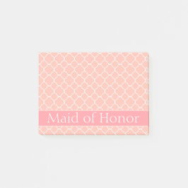 Maid of honor Rosa och vit Post-it Block