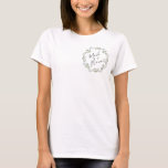 Maid of honor Sage Greenery Wandey T Shirt<br><div class="desc">Trendig botaniskt brudens sida t-shirt med texten ord "Maid of honor" i handskrivet stil-skript med text som omges av en andedräkt och grått grey. Se vår Sage Grey Botanical bröllop-samling för samordning av inbjudningar och andra bröllop och party-leveranser.</div>