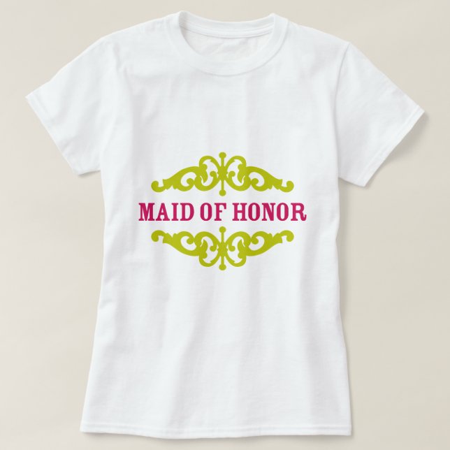 Maid of honor (Shock rosa & Chartreuse) Tröja (Design framsida)