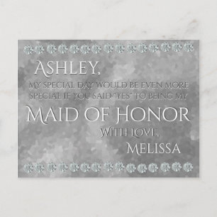 Maid of honor - Silver och diamanter Vykort