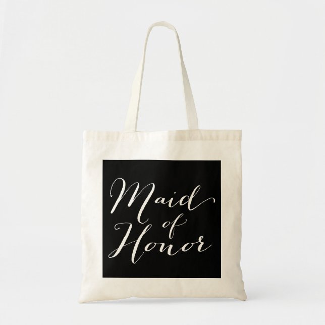 Maid of honor skrivar brudens sida, bröllop tygkasse (Framsidan)
