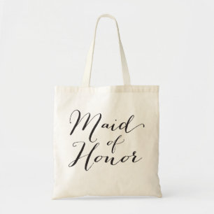 Maid of honor skrivar brudens sida, bröllop tygkasse