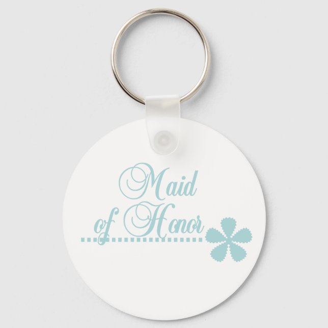 Maid of honor Teal Elegance Nyckelring (Framsida)