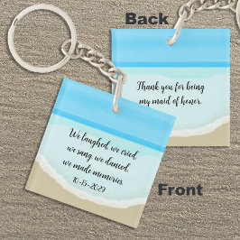 Maid of Honor Thank You Beach Keychain