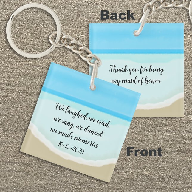 Maid of Honor Thank You Beach Keychain (Skapare uppladdad)