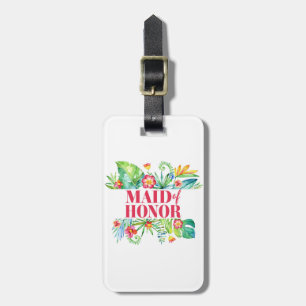 Maid of honor Tropical Destination Wedding Bagagebricka