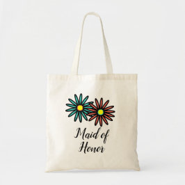 Maid of honor Turcoise Coral Flowers Tygkasse