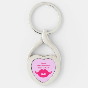 Maid of honor Twisted Hjärtnyckelring Heart Silverfärgad Nyckelring