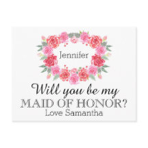 Maid of honor vattenfärgsutandning blommigt