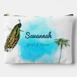 Maid of Honor Vintage Peacock Favor