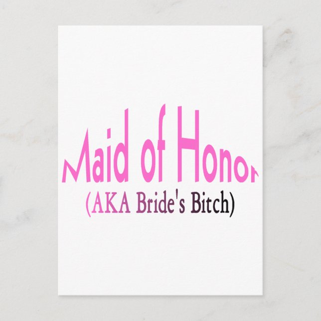 Maid of honor vykort (Framsida)