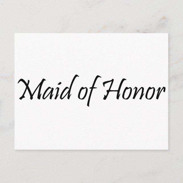 Maid of honor vykort (Framsida)