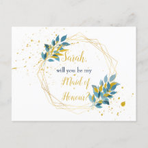 Maid of honor-vykort Brudens sida