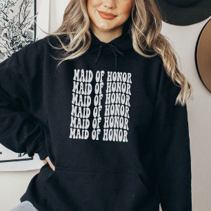 Maid of honor White Anpassningsbar Matching Bruden T Shirt