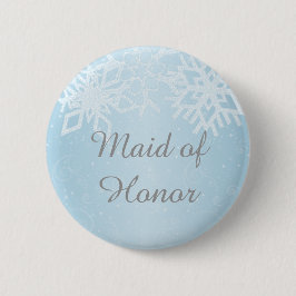 Maid of honor Winter Snöflingor Knapp