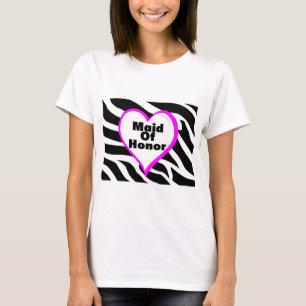 Maid of honor Zebra ränder Tee Shirt