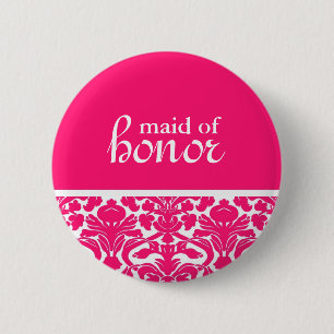 Maid of honordamast knäppas knapp