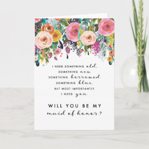 Maid of honorförslagkort, Ashley samling Kort