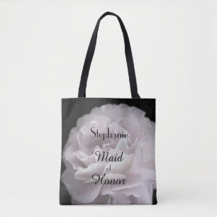 Maid of honorpersonligblek - rosa ros tygkasse
