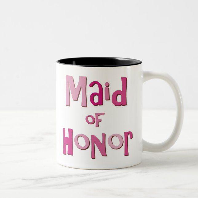 Maid of honorrosabrunt Två-Tonad mugg (Höger)
