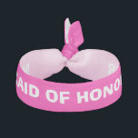 Maid of honorrosapersonlig hårband<br><div class="desc">Personifiera lätt denna flickaktigt rosa hairband med din egna brölloptext,  eller maid of honor eller andra medlemmar av henne brudar förser med besättning för din bachelorettemöhippa,  eller flicka natt ut,  skräddarsy färgen av musikbandet eller texten från en spänna av över 200 färger.</div>