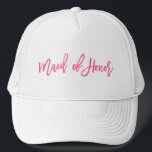 Maid of honorrosor skrivar keps<br><div class="desc">Något att säga "maid of honor" som presenterar en trendig,  borstar skrivar i shock rosa</div>
