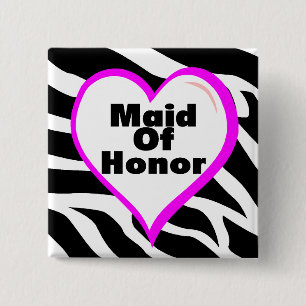 Maid of honorzebra ränder knapp