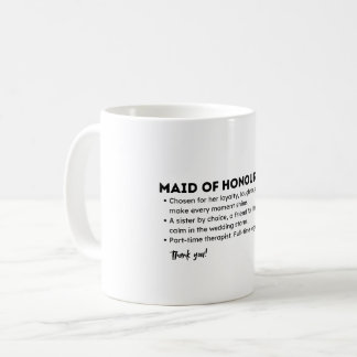 Maid of Honour Definition Card – Funny & Heartfelt Kaffemugg