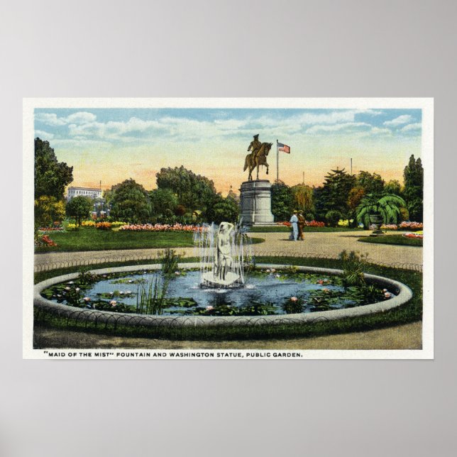 Maid of the Mist Fontän, Washington Statue Poster (Framsidan)