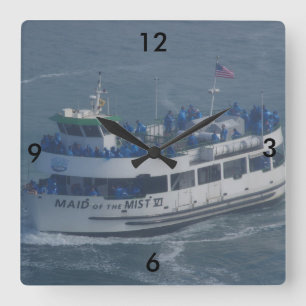 Maid of the mist on the Niagara River. Fyrkantig Klocka