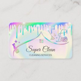 Maid Städning House Holography Sparkling Visitkort