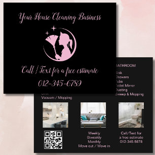 Maid Städning House QR Code Sparkling Business