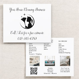 Maid Städning House QR Code Sparkling Business Flygblad