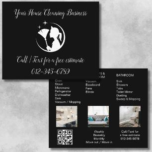 Maid Städning House QR Code Sparkling Business Flygblad