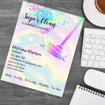 Maid Städning House Sparkling Holograph Business C Flygblad<br><div class="desc">Affärskortet Maid Städning House Sparkling Holograph</div>