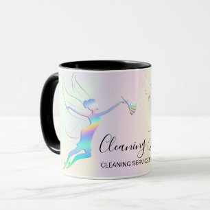 Maid Städning House Sparkling Holograph Fairy Mugg