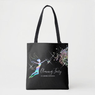 Maid Städning House Sparkling Holograph Fairy Mugg Tygkasse