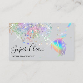 Maid Städning House Sparkling Holograph Visitkort