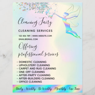 Maid Städning House Sparkling Holography Flyer
