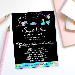 Maid Städning House Sparkling Holography Flyer