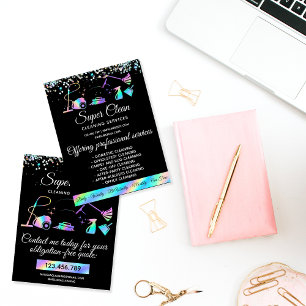 Maid Städning House Sparkling Holography Flyer