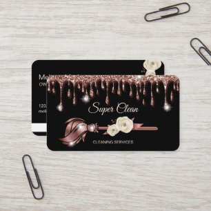 Maid Städning House Sparkling ro guld Business C Visitkort