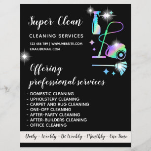 Maid Städning House Sparkling Ro Guld Flyer