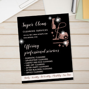 Maid Städning House Sparkling Ro Guld Flyer