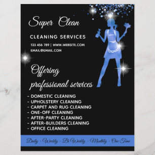 Maid Städning House Sparkling Ro Guld Flyer